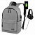 Рюкзак HEIKKI ACTIVE (ХЕЙКИ) универсальный, отделение для ноутбука, USB-порт, серый, 44х31х14 см