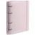 Тетрадь на кольцах А5 175х220 мм, 120 л., пластик с блестками, с резинкой и разделителями, BRAUBERG, Розовый
