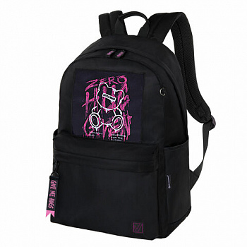 Рюкзак BRAUBERG FASHION CITY универсальный, карман-антивор, "Hug me", черный, 44х31х16 см