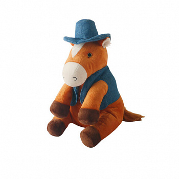 Подарок новогодний ЛОВКИЙ КОВБОЙ "Мягкая игрушка-символ 2026 года", НАБОР конфет 1000 г, WELDAY (ВЭЛДЭЙ)