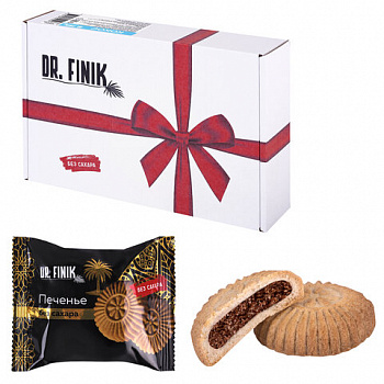 Печенье песочное DR.FINIK "Солнышко" с начинкой из финика и кокоса, БЕЗ САХАРА, 700 г