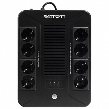 Источник бесперебойного питания SMARTWATT UPS SAFE PRO 1050, 1050 ВА (630 Вт), 8 розеток