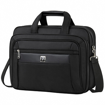 Сумка портфель BRAUBERG CONTROL с отделением для ноутбука 15-16", 2 отделения, черная, 31х41х15 см