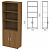 Шкаф полузакрытый "Канц", 700х350х1830 мм, цвет орех пирамидальный (КОМПЛЕКТ)