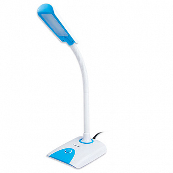 Настольная лампа / светильник SONNEN OU-146, на подставке, светодиодная, 4 Вт, белый/синий