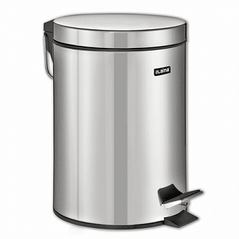 Ведро мусорное с педалью 12 литров "Classic", ЗЕРКАЛЬНОЕ, нержавеющая сталь, со съемным внутренним ведром, LAIMA