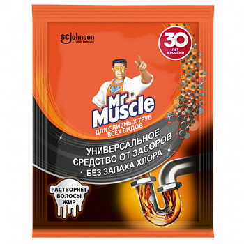 Средство для прочистки канализационных труб в гранулах 70 г, МИСТЕР МУСКУЛ