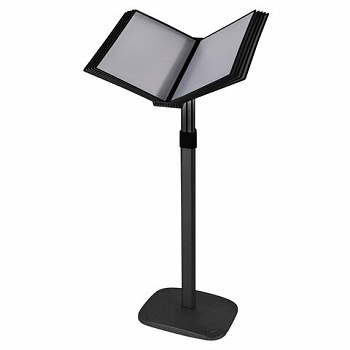 Демосистема напольная на 10 панелей, черные панели А4, регулируемая высота, STAFF