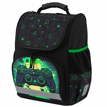 Ранец ПИФАГОР BASIC, 1 отделение, 3 кармана, эргономичная спинка, "Let's start", 35х28х18 см