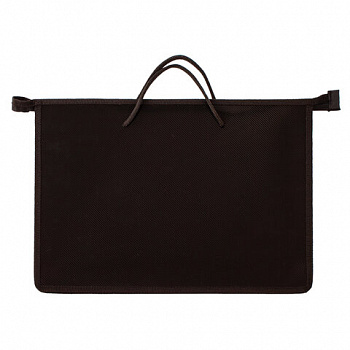 Папка на молнии с ручками ПИФАГОР, А4, 1 отделение, пластик, 55 мм, черная