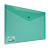 Папка-конверт с кнопкой BRAUBERG, А4, до 100 листов, прозрачная, зеленая, СВЕРХПРОЧНАЯ 0,18 мм