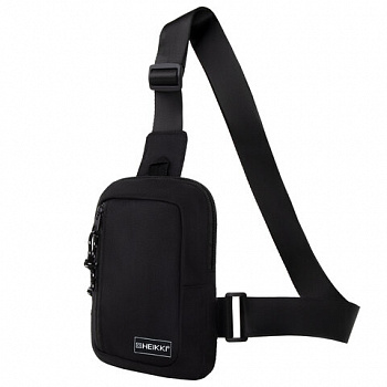 Сумка на плечо HEIKKI BLASTER (ХЕЙКИ) с карманом, черная, 20х14х5 см