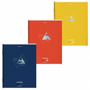 Тетрадь А4, 80 л., BRAUBERG, скоба, клетка, глянцевый лак, "SMART"