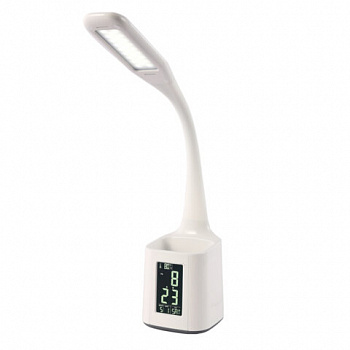 Настольная лампа / светильник SONNEN HS-01 на подставке, LCD-экран, СВЕТОДИОДНАЯ, 5 Вт, белый