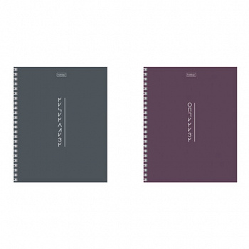 Тетрадь А5, 80 л., HATBER, гребень, клетка, Soft-touch ламинация, "Криптография" (микс в спайке), 090314, 80Т5лВ1гр