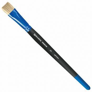 Кисть щетина, плоская № 24, BRAUBERG PREMIUM