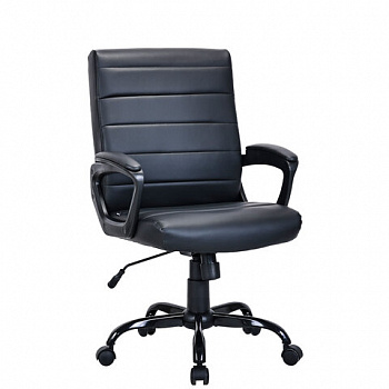 Кресло BRABIX "Win MG-353", кожзаменитель, разборное пятилучие, черное