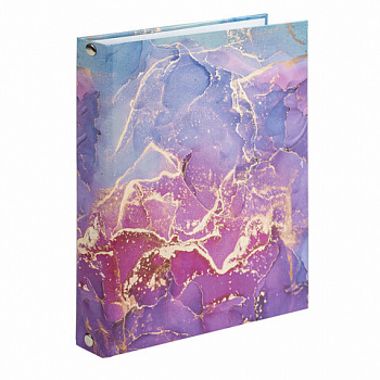 Тетрадь на кольцах А5 (175х215 мм), 120 листов, твердый картон, клетка, с разделителями, BRAUBERG, Marble