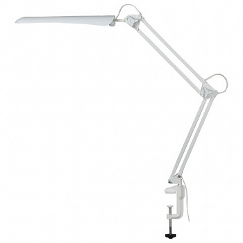 Настольная лампа светильник Гермес на струбцине, СВЕТОДИОДНАЯ, 8 Вт, белый