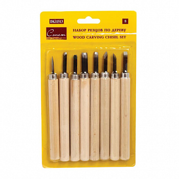 Резцы по дереву, набор 8 шт., блистер, Невская Палитра, DK11513