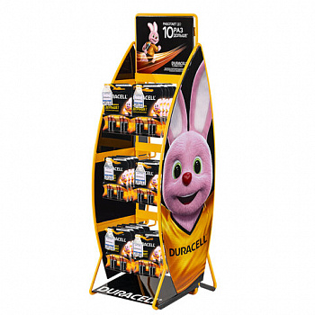 Дисплей для размещения товара настольный DURACELL, 2х3 крючка