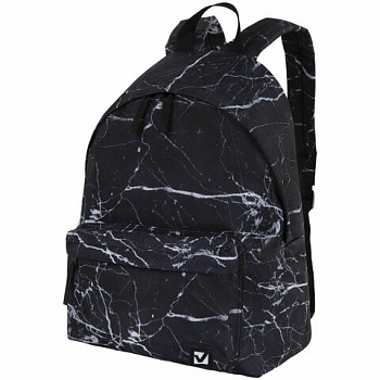 Рюкзак BRAUBERG СИТИ-ФОРМАТ универсальный, "Black marble", черный, 41х32х14 см