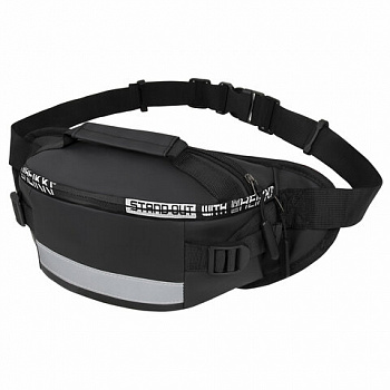 Сумка на пояс HEIKKI RIO (ХЕЙКИ), два отделения, регулируемый ремень, светоотражающий элемент, 36х9х13 см