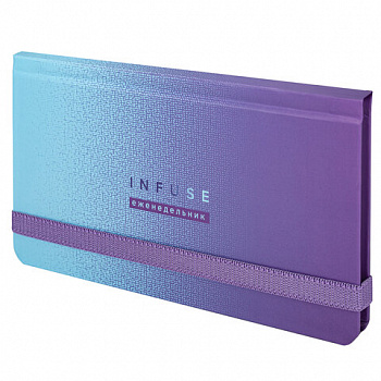 Еженедельник недатированный с резинкой (171х93 мм), BRAUBERG, твердый, УФ-ЛАК, 64 л., "Infuse"