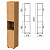 Шкаф полузакрытый "Монолит", 370х390х2050 мм, цвет бук бавария (КОМПЛЕКТ)