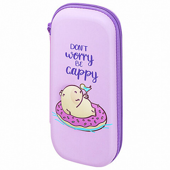 Пенал BRAUBERG, 1 отделение, 1 откидная планка, EVA, 22х10х5 см, "Capybara"