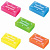 Ластик ЮНЛАНДИЯ "НЕОНЧИКИ", 38х24х12 мм, цвет ассорти, экологичный ПВХ