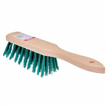 Щетка-сметка для уборки, ручка 18 см, длина щетины 6 см, ширина 4 см, деревянная, YORK