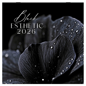 Календарь настенный перекидной 2026 г., BRAUBERG, 12 листов, 28,5х28,5 см, "Black esthetic"