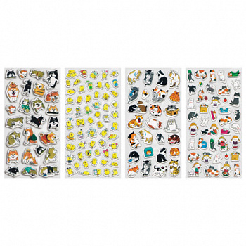 Наклейки декоративные "Настроение", 17,5х9 см, ассорти 4 вида, FUNSTER (ФАНСТЕР)