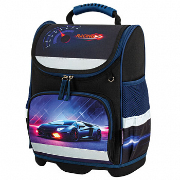 Ранец ЮНЛАНДИЯ WISE, 1 отделение, 3 кармана, устойчивое дно, "Street power", 37x29х15 см