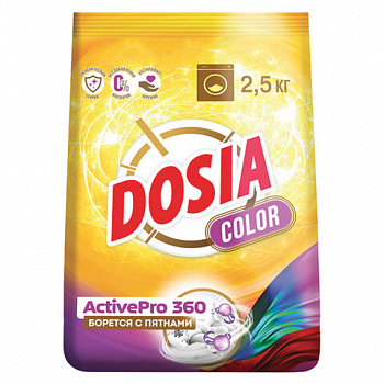 Стиральный порошок для всех типов стирки и тканей 2,5 кг, DOSIA "Optima Color"