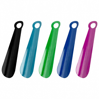 Ложка рожок для обуви МЕТАЛЛИЧЕСКАЯ 20 см, 5 цветов, ассорти, SHEGRA (ШЕГРА)