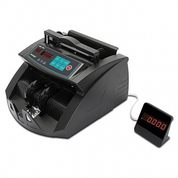 Счетчик банкнот MERTECH C-3000 BLACK, 1000 банкнот/мин, ИК, УФ детекция, фасовка, чёрный