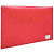 Папка-конверт с кнопкой BRAUBERG, А4, до 100 листов, прозрачная, красная, 0,15 мм