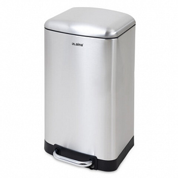 Ведро мусорное с педалью 20 л, крышка с доводчиком, стальное, БЕЗ ОТПЕЧАТКОВ, LAIMA ULTRA