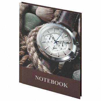 Блокнот МАЛЫЙ ФОРМАТ 110х147 мм, А6, 80 л., твердый, клетка, выборочный лак, BRAUBERG, "Время"