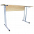 Стол-парта 2-местный регулируемый "Умник", 1200х500х520-640 мм, рост 2-4, серый каркас, ЛДСП клён