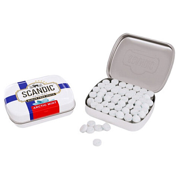 Драже освежающие SCANDIC без сахара со вкусом "Арктическая мята", 14 г.