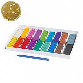 Пластилин классический ЮНЛАНДИЯ "ЮНЫЙ ВОЛШЕБНИК", 18 цветов, 360 г, СО СТЕКОМ, ВЫСШЕЕ КАЧЕСТВО