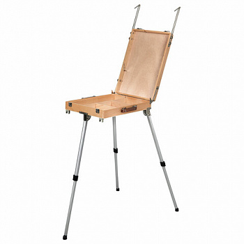 Этюдник из бука, 47х33х8,5 см, высота холста до 60 см, ножки алюминий 78 см, BRAUBERG ART