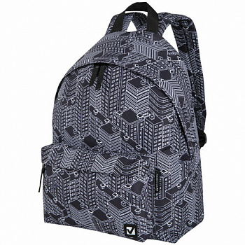 Рюкзак BRAUBERG СИТИ-ФОРМАТ универсальный, "Night city", черный, 41х32х14 см