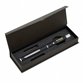 Детектор банкнот MERTECH D-110 ANTISTOKS, просмотровый, антитокс, в виде ручки в футляре, черный