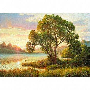 Картина стразами (алмазная мозаика) 40х50 см, ОСТРОВ СОКРОВИЩ "Мелодия заката", без подрамника