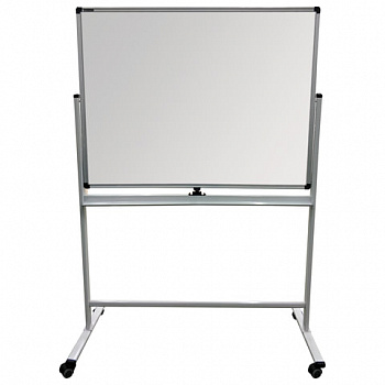 Доска для мела/магнитно-маркерная НА СТЕНДЕ 90х120 см, 2-сторонняя, зеленая/белая, BRAUBERG Premium