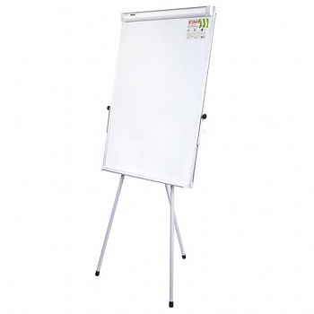 Доска-флипчарт магнитно-маркерная 70х100 см, тренога, регулируемая высота, STAFF